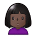 🙎🏿‍♀️ woman pouting: dark skin tone display on Samsung